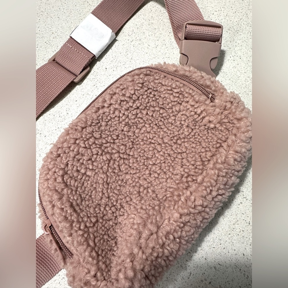 Pink Sherpa Belt Bag